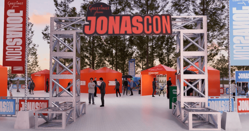 A 3D-designed event environment ready for a walkthrough